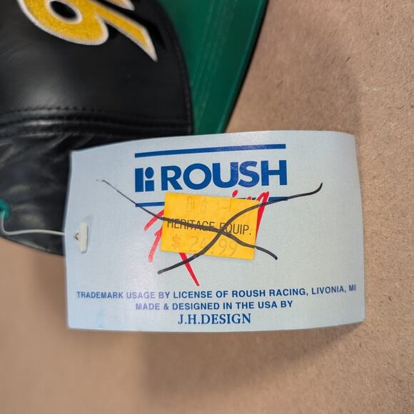 Vintage Roush Racing NASCAR Hat #97 Chad Little 90s Leather Strapback Cap NWT - Picture 7 of 8